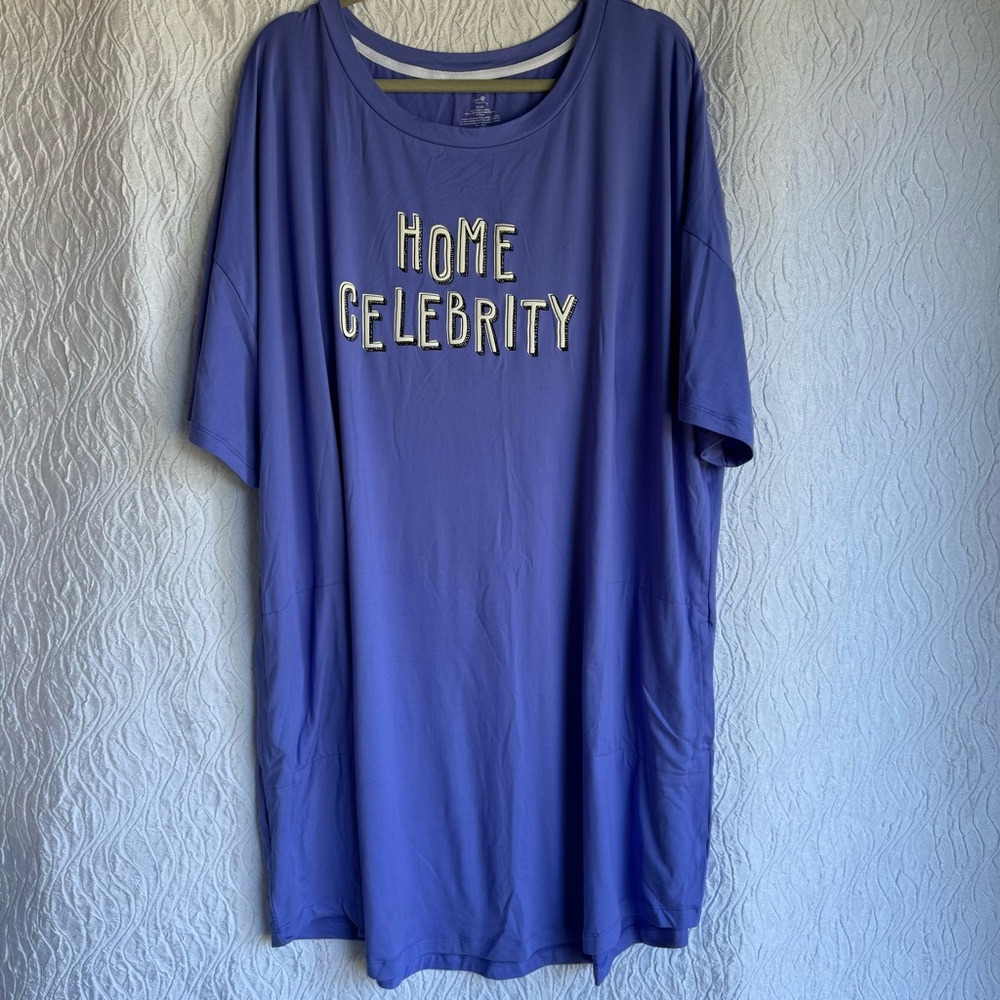 Secret Treasures Purple Pajama Set with Elegant Metallic Accents